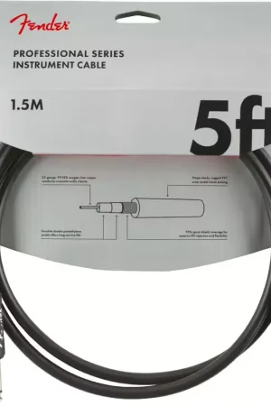 Prix usine | Fender 1,5m Professional Instrument Cable Black