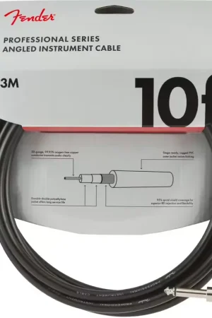 Fender 3m Professional Instrument Cable Black | À ne pas manquer