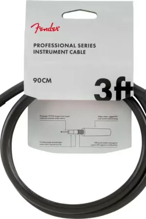 Fender 90cm Professional Instrument Cables Black | Prix mini