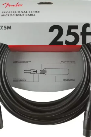 Commandez maintenant | Fender 7,5m Professional Microphone Cable Black
