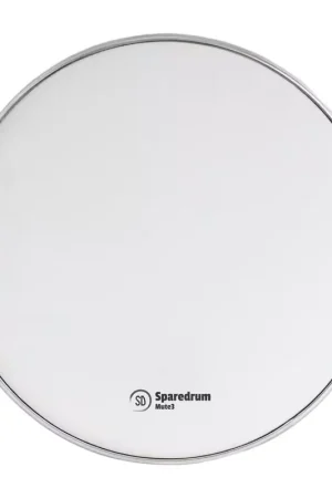 Très demandé | Sparedrum M2W10 Peau 10" Mute 2 Plis Mesh Silencieuse Blanc