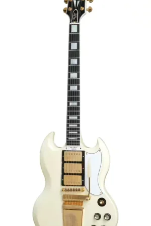 Gibson custom Les Paul SG Custom 1963 3-pickup W/ Maestro Vos Classic White CS HRC | Réduction