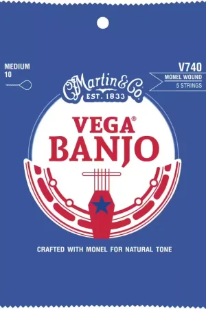 Martin Strings Vega Retro Banjo 740 5 Cordes Medium - Nouveau chez nous