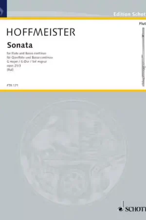 Recommandé | Schott Hoffmeister - Sonata G Major Op. 21/3 - Flute et Basso Continuo