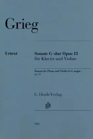 Prix bas - Henle Verlag Grieg Edvard - Sonate Pour Violon En Sol Majeur Op.13 - Violon & Piano