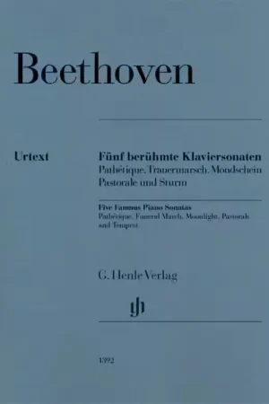 Achat sécurisé | Henle Verlag Beethoven L.V. - Five Famous Piano Sonatas