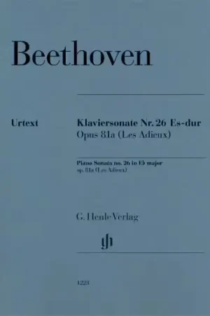 Expédition immédiate | Henle Verlag Beethoven L.V. - Piano Sonata N°26 In Eb Major Op.81a "les Adieux"
