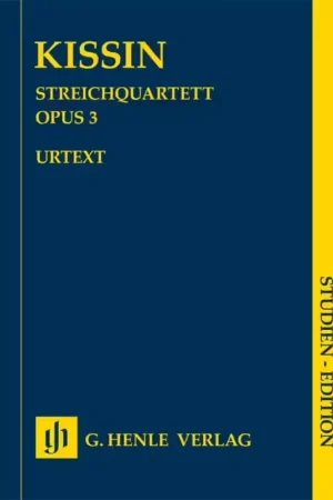 Henle Verlag Kissin Evgeny - String Quartet Opus 3 - Score | Prix imbattable