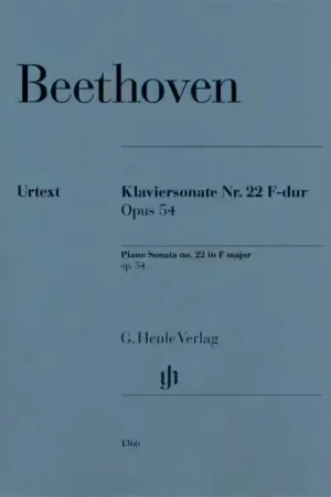 Henle Verlag Beethoven L.V. - Sonate Pour Piano N. 22 Op.54 - Nouveau lancement