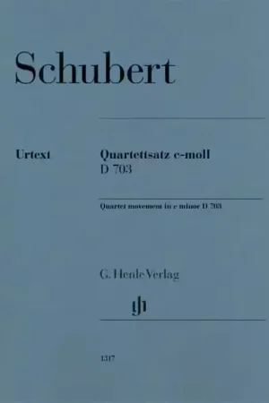 Henle Verlag Schubert F. - Mouvement Pour Quatuor A Cordes En Ut Mineur D 703 - Meilleure vente