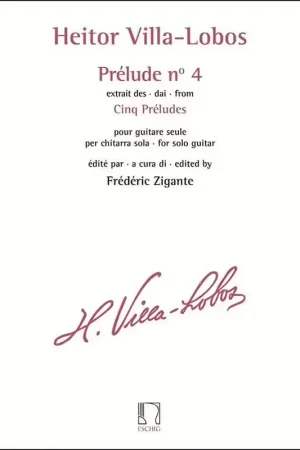 Edition Max Eschig VILLA-lobos Heitor - Prelude N° 4 Extrait Des Cinq Preludes Guitare | Plus que quelques unités