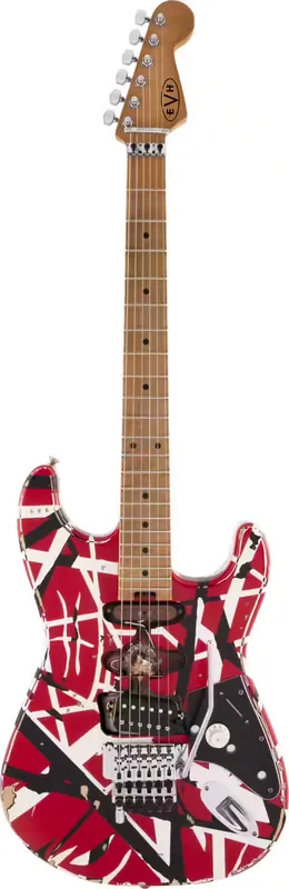 EVH Stratocaster HSS Striped Series MN Red With Black Stripes Relic | Best-seller
