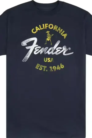 Livraison rapide | Fender "L" Baja Blue T-Shirt Blue