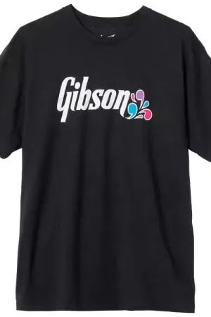 Gibson Accessories "XL" Floral Logo Tee (Dark Gray) | Remise supplémentaire