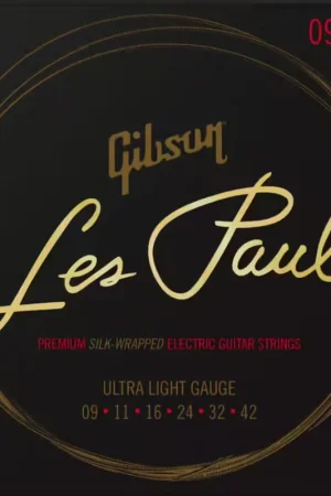 Gibson Accessories Les Paul Premium SILK-wrapped Ultra Light 9-42 - Nouveau chez nous