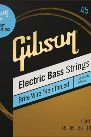 Gibson Accessories Factory Spec Brite Wire Reinforced Long Scale Light 5C 45-130 - Très demandé