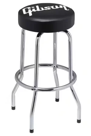 Produit phare - Gibson Accessories Tabouret Premium Playing Stool Standard Logo Tall Chrome