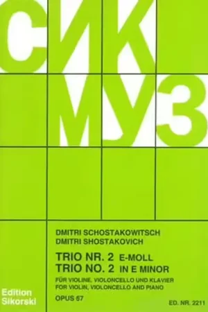 Sikorski Chostakovitch - Trio N 2 Op. 67 - Violon, Violoncelle, Piano - Bien noté