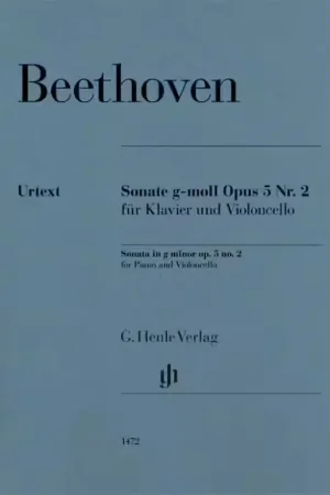 Henle Verlag Beethoven L.V. - Sonata In G Minor Op.5 N°2 - Violoncelle & Piano - Très populaire