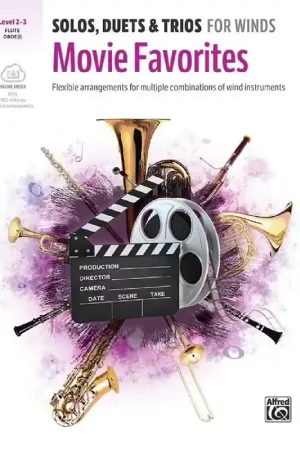 Prix choc | Alfred Publishing Solos Duets And Trios For Winds: Movie Favorites