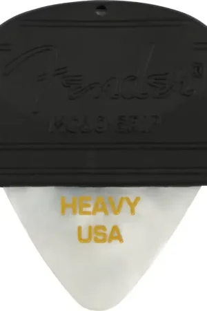 Prix exceptionnel | Fender Mojo Grip Picks Celluloid Heavy 3-pack White Moto