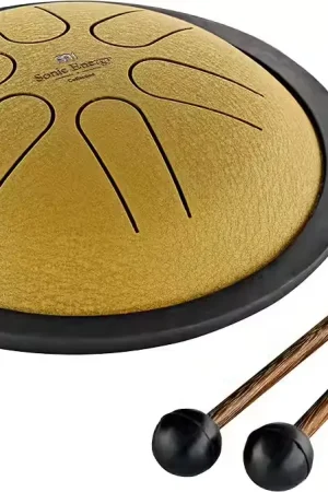 Nouveau lancement | Sonic Energy Sonic Energy Mini Steel Tongue Drum Gold B Major