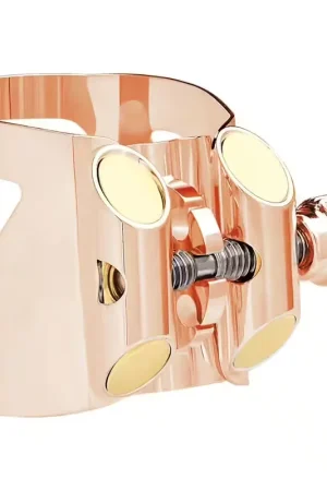 Vandoren Ligature Optimum Or Rose Saxophone Alto + Couvre-bec Plastique | Direct fabricant