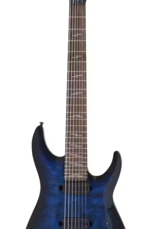 Schecter Omen 7 Elite See Thru Blue Burst - Prix spécial
