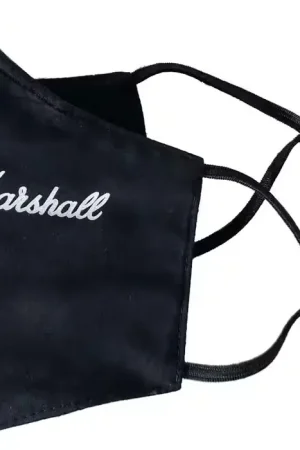Commandez dès aujourd'hui - Marshall Lifestyle Masque Noir Avec Logo Marshall Blanc