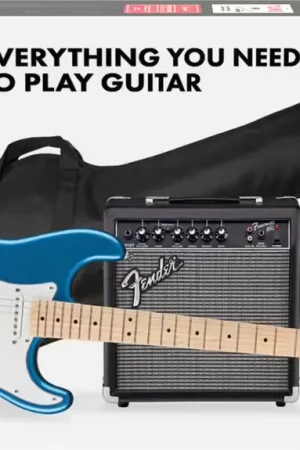 Qualité professionnelle | Squier Stratocaster HSS Affinity Pack MN Lake Placid Blue