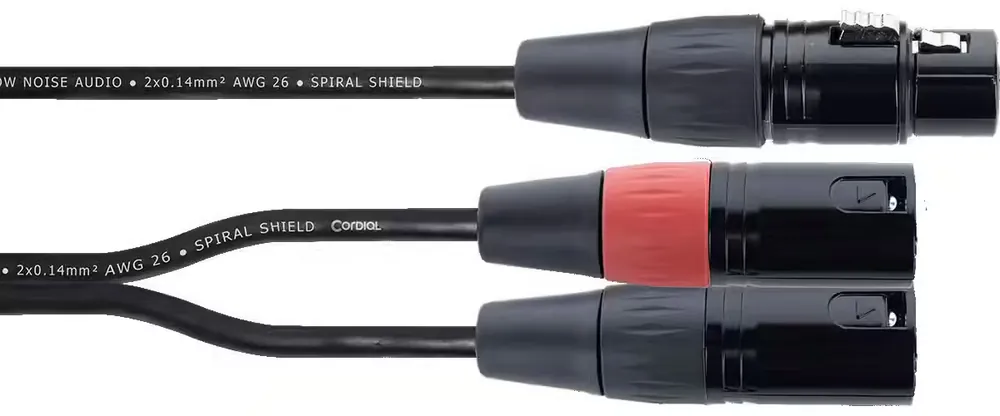 Achetez dès aujourd'hui - Cordial Câble Y Bretelle XLR Femelle / 2 XLR Mâle 30 CM