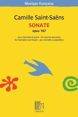 Durand SAINT-saens Camille - Sonate Op.167 - Clarinette & Piano - Direct usine