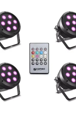 Fin de série | Cameo Root Par 4 Set 1 - Set Compos De 4 X CLROOTPAR4 Avec Tlcommande Infrarouge