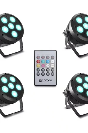 Cameo Root Par 6 Set 1 - Set Compos De 4 X CLROOTPAR6 Avec Tlcommande Infrarouge - Plus que quelques articles
