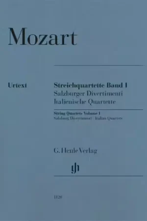 Commandez dès aujourd'hui - Henle Verlag Moz W.A. - Quatuors A Cordes Vol.1 (Divertimenti De Salzbourg Quatuors Italiens)
