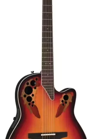 Qualité supérieure | Ovation Standard Elite Deep Contour Cutaway 12 Cordes New England Burst 2758AX-NEB-G