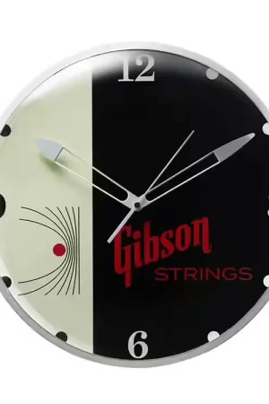 Gibson Accessories Horloge Gibson Vintage Lighted Wall Clock - Strings Sign - Incontournable