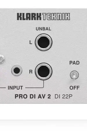 Klark Teknik Pro Di Av 2 Di 22P - Boite De Direct Stéréo Passif - Recommandé