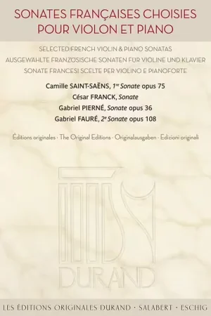 Durand Sonates Choisies Pour Violon & Piano | Très apprécié des clients