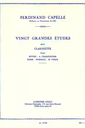 Leduc Capelle Ferdinand - 20 Grandes Etudes - Clarinette - Coup de cœur