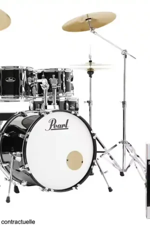 Pearl Drums Roadshow Fusion 20 + B50 + Pack Solar Sabian Jet Black - Bonne affaire