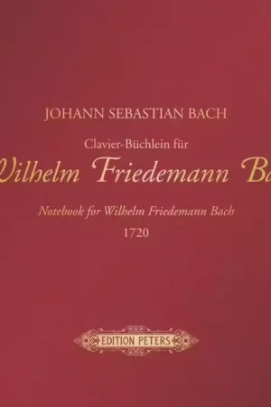 Plus que quelques articles | Edition Peters Bach J.S. - Die CLAVIER-buchlein Fur Wilhelm Friedemann Bach 1720 Edition Premium