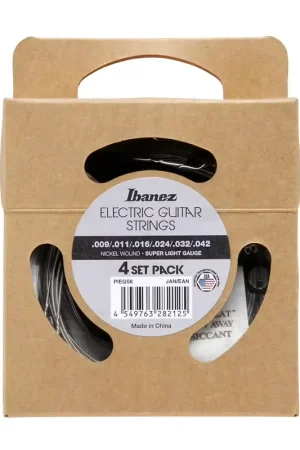 Premium | Ibanez PIEGS6 Nickel Wound Super Light 9-42 Pack de 4