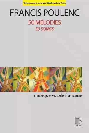 Edition Max Eschig Poulenc F. - 50 Melodies - Voix Moyenne et Grave | Préféré des clients