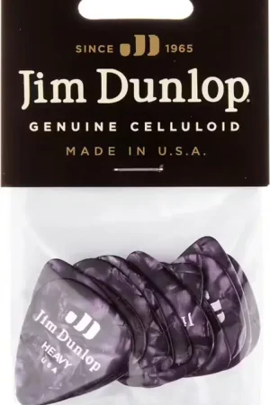 Retour gratuit | Jim Dunlop 12 x Heavy Celluloid Purple Perloid