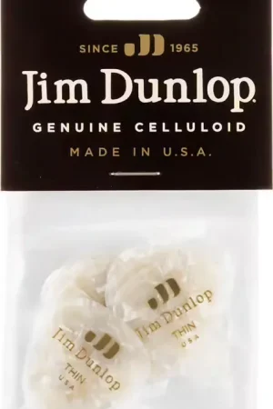 Commandez maintenant | Jim Dunlop 12 x Thin Celluloid White Perloid