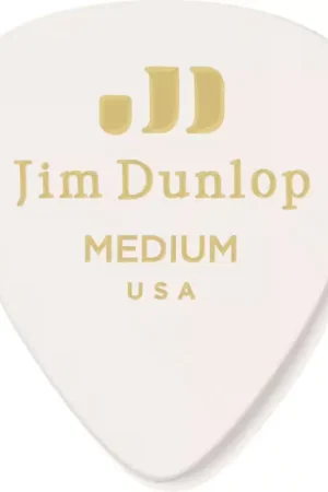 Jim Dunlop 12 x Medium Genuine Celluloid White - Derniers jours