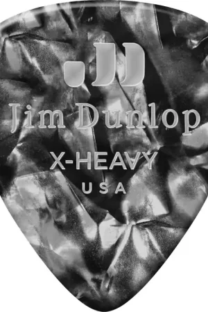 Jim Dunlop 12 x Extra Heavy Genuine Celluloid Perloid Black - Top des ventes