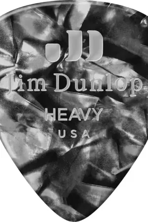 Soldes | Jim Dunlop 12 x Heavy Genuine Celluloid Perloid Black