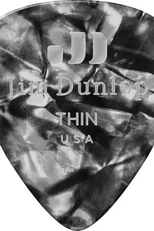Qualité supérieure - Jim Dunlop 12 x Thin Celluloid Black Perloid